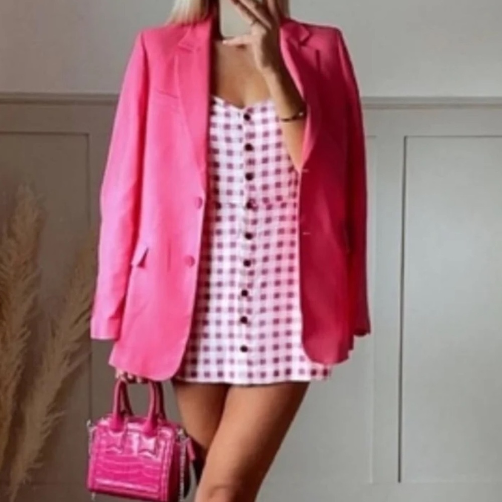 Pink Gingham Jumpsuit